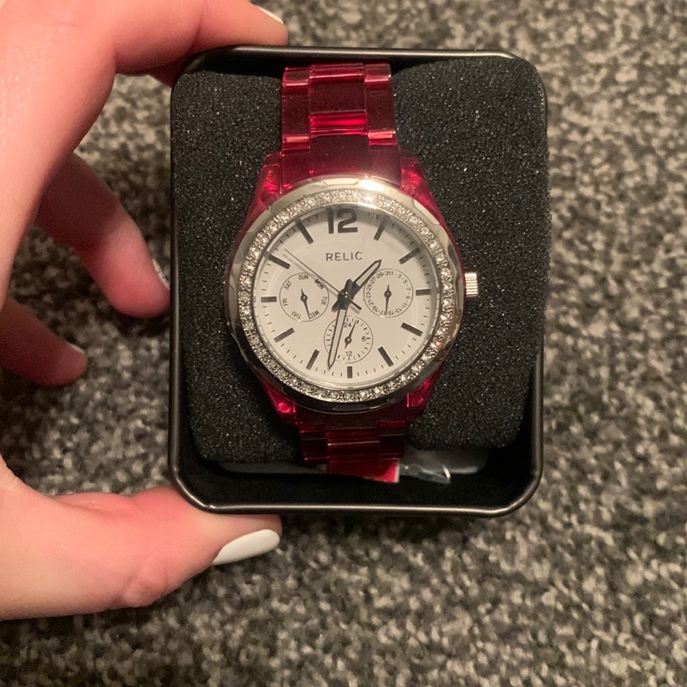 Pink relic watch.